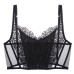 Thin Mesh Lace Bra Large Chest Minimizer Shapewear Boned Underwear