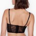 Thin Mesh Lace Bra Large Chest Minimizer Shapewear Boned Underwear