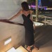 Strap sequin splicing waist slimming dress