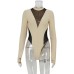 Mesh splicing perspective jumpsuit with high-end feel long sleeved base shirt for women Mesh splicing perspective jumpsuit with high-end feel long sleeved base shirt for women