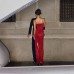 Sexy sleeveless camisole lace slit revealing slim spicy girl dress