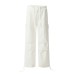 Trendy Solid Color Pleated Paratrooper Casual Straight Leg Long Pants Men's Work Pants American Style Sport Loose Drawstring Cuffed Trousers