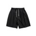 Casual shorts men's and women's solid color straight leg sports five quarter pants