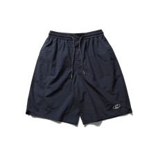 Minimally embroidered slit quick drying loose five quarter shorts