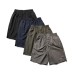 Minimally embroidered slit quick drying loose five quarter shorts
