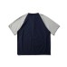 Color blocking splicing quick drying half cardigan cycling short sleeved T-shirt for men