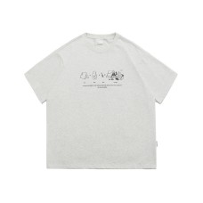 Pattern printed men's and women's loose short sleeved T-shirt