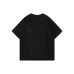 Colorful sweater contrasting splicing round neck loose short sleeved T-shirt