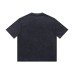 Vintage fun foam letter printed round neck short sleeved T-shirt