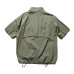 Half zip casual short sleeved men's top