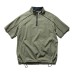 Half zip casual short sleeved men's top