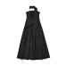 Sexy Spaghetti Strap One-Shoulder Back Tie Women's Dress with  