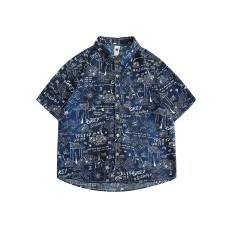 Collar shirt short sleeved loose men's T-shirt