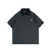Label contrasting lapel polo shirt short sleeved men's loose half sleeved shirt