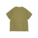 Splicing waterproof multifunctional large pocket loose short sleeved T-shirt