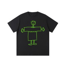 Printed couple short sleeved T-shirt for male and female students