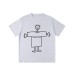 Printed couple short sleeved T-shirt for male and female students
