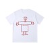 Printed couple short sleeved T-shirt for male and female students
