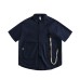 Hanging rope decoration casual short sleeved shirt men's coat