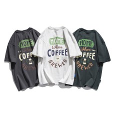 Letter Fun Coffee Cup Printed Short sleeved T-shirt for Men Letter Fun Coffee Cup Printed Short sleeved T-shirt for Men
