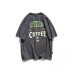 Letter Fun Coffee Cup Printed Short sleeved T-shirt for Men