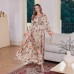Muslim Printed Long Robe Loose Abaya Middle East Saudi Dubai Long Dress