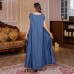 Muslim Women's Long Robe Luxury Sequined Middle East Dress Abaya Evening Gown