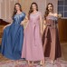 Muslim Women's Long Robe Luxury Sequined Middle East Dress Abaya Evening Gown