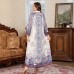 Printed Middle Eastern Dress Muslim Women's Fashion Dubai Long Dress Abaya Embroidered Robe