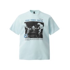 Dark Wind Band Letter Printed Loose Small Collar Short Sleeve