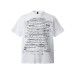 Manuscript letter printed short sleeved shirt