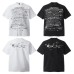 Manuscript letter printed short sleeved shirt