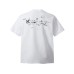Manuscript letter printed short sleeved shirt