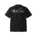 Manuscript letter printed short sleeved shirt