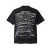 Manuscript letter printed short sleeved shirt