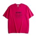 Cartoon letter printed casual loose short sleeved shirt Cartoon letter printed casual loose short sleeved shirt