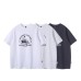 Fishing on board loose letter men's and women's short sleeves