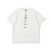 Leather label letter printed round neck bamboo cotton short sleeved T-shirt