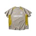 Splicing letter printed round neck short sleeved quick drying base jersey