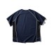 Splicing letter printed round neck short sleeved quick drying base jersey