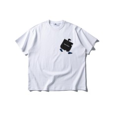 Pocket printed short sleeved T-shirt for men with round neck