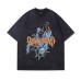 Direct Spray Printed T-Shirt Vintage Washed Faded Short Sleeve Tee