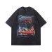 Direct Spray Printed T-Shirt Vintage Washed Faded Short Sleeve Tee