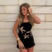 Star Beach Skirt Street Style Sleeveless Unique Strap Short Hoodie