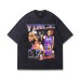 Men's Water-Washed Vintage Oversized Heavyweight Pure Cotton Small Collar T-Shirt