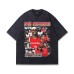 Men's Water-Washed Vintage Oversized Heavyweight Pure Cotton Small Collar T-Shirt