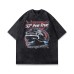 Skull Print Vintage Short Sleeve T-Shirt Men's Half Sleeve Vintage