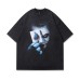 Skull Print Vintage Short Sleeve T-Shirt Men's Half Sleeve Vintage