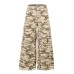 Camouflage Wide-Leg Flare Pants Outdoor Sports Trousers Retro Trendy Men's Multi-Pocket Work Casual Long Pants