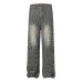Splatter Ink Retro Vertical Striped Patchwork Workwear Straight Leg Long Pants Men's Irregular Patchwork Design Sense Niche Casual Trousers